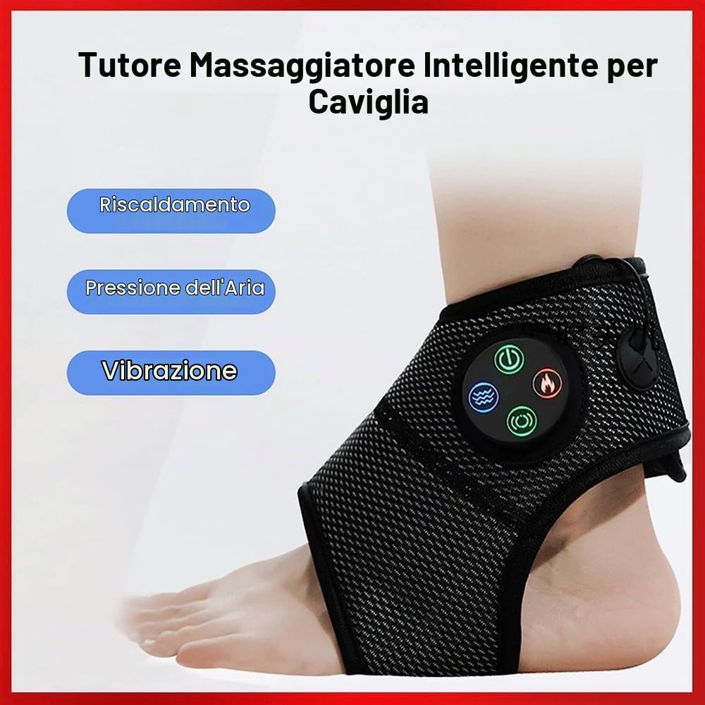 Massaggiatore Elettrico Della Caviglia, Vibrazione Di Riscaldamento Massaggiatore Della Caviglia Del Piede Terapia Della Pressione Massaggio Di Strain Del Legamento Articolare, for Il Recupero Delle A
