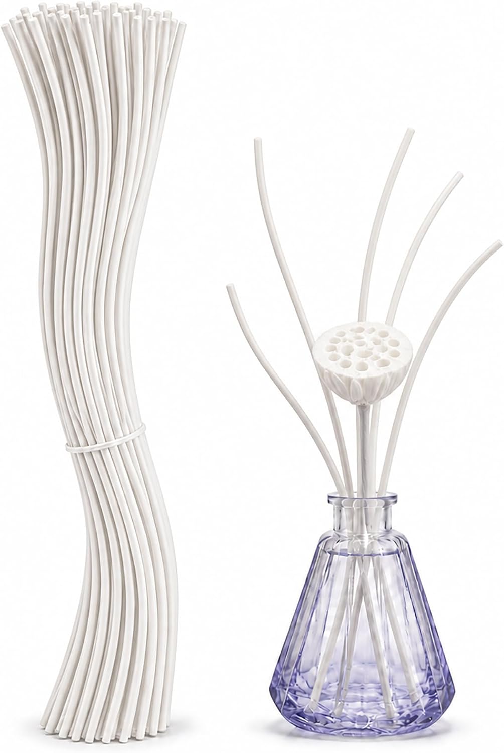 60 Pcs Wavy Rattan Reed Diffuser Sticks, Natural Rattan (3 Colors)