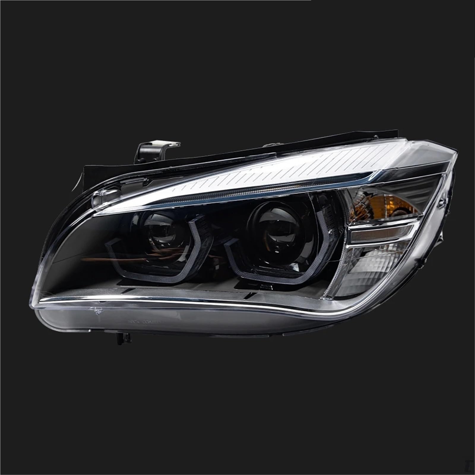 1 par compatible for X1 E84 lámpara de cabeza 2011-2015 accesorio de coche luces antiniebla luz de circulación diurna DRL H7 LED Bi Xenon bombilla faros(Original Halogen)