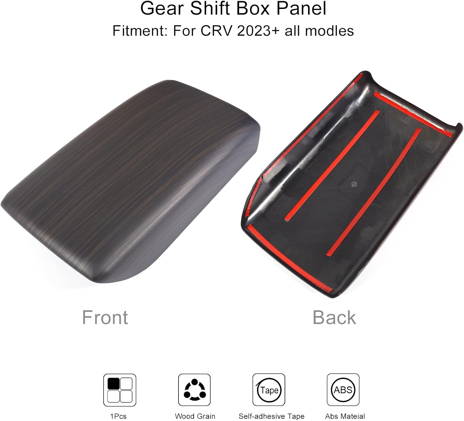 AntBooBoo for 2023-2026 Honda CRV Center Console Armrest Protetive Panel, Premium Wood Grain Custom Fit, Seamless One-Piece Design, Easy Clean Interior Accessories for CR-V 2023 2024 2025 2026