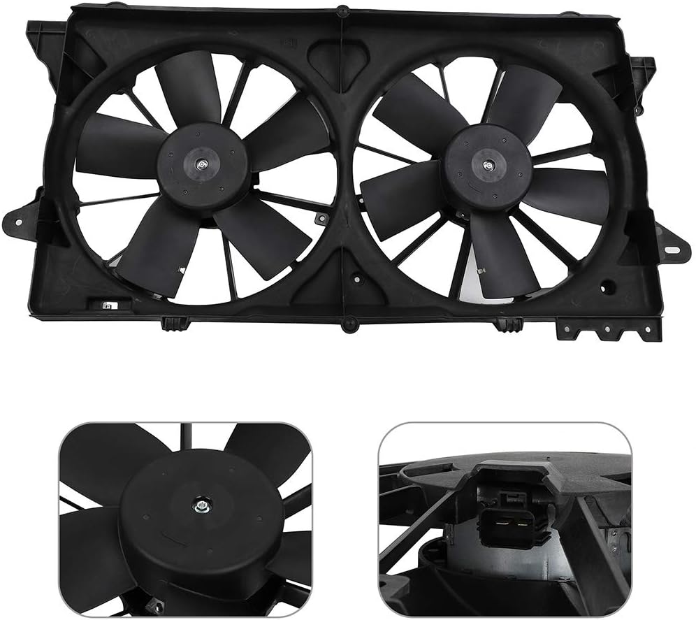 ANAPRT 620-422 623620 Dual Radiator Condenser Cooling Fan Fit for 2010-2017 for Ford Expedition 2010-2014 for Ford for F-150 2010-2017 for Lincoln Navigator