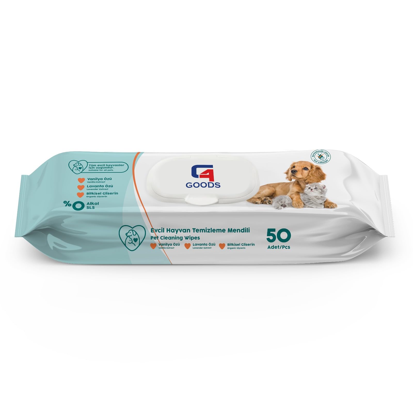 G4GOODS Dog Wipes, (50 Counts - 1 Pack), Extra Large Bamboo Pet Wipes for Dogs, Cats & Horses, Hypoallergenic, Alcohol Free, Sensitive Skin, for Paws, Face & Body Cleaning Wipes