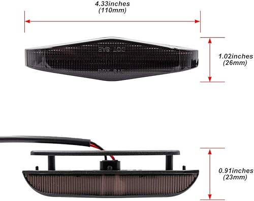 Miniatura 6 de NSLUMO 3 unids LED tira delantera parrilla luces para 2014 en adelante To'yota 4Runner N280 ámbar LED parrilla delantera kit de luz de ajuste