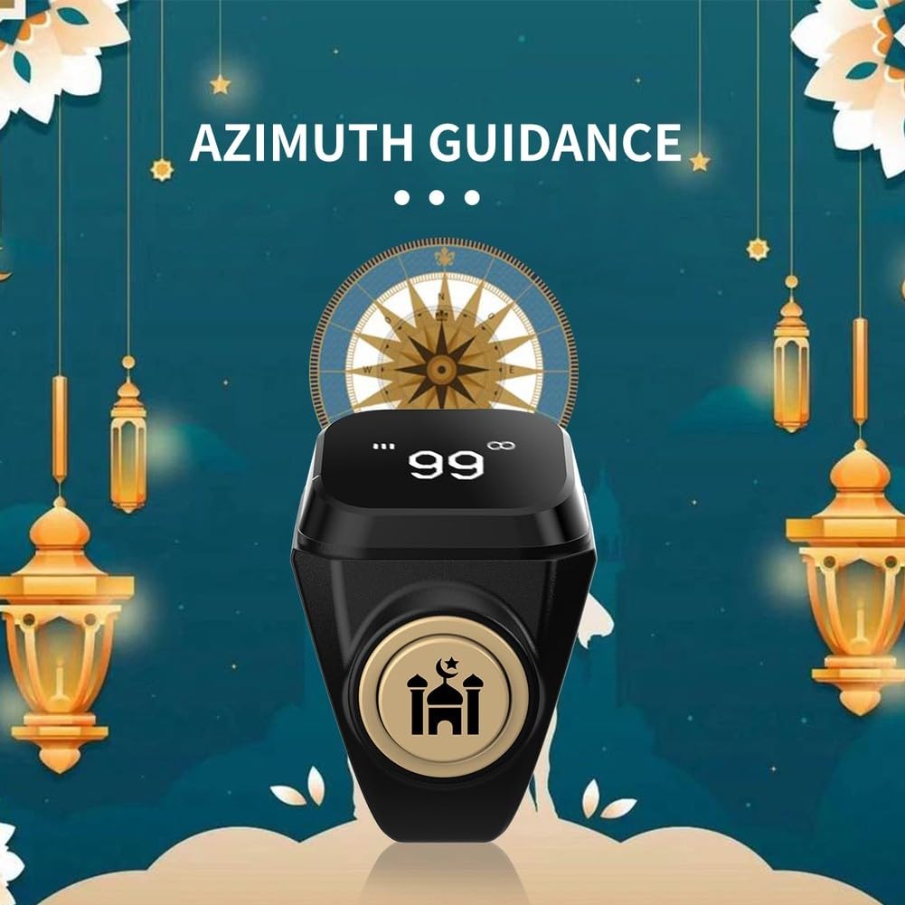 Smart Anello contatore Tasbih ricaricabile 18 mm 20 mm 22 mm impermeabile Zikr 99999 preghiera musulmano