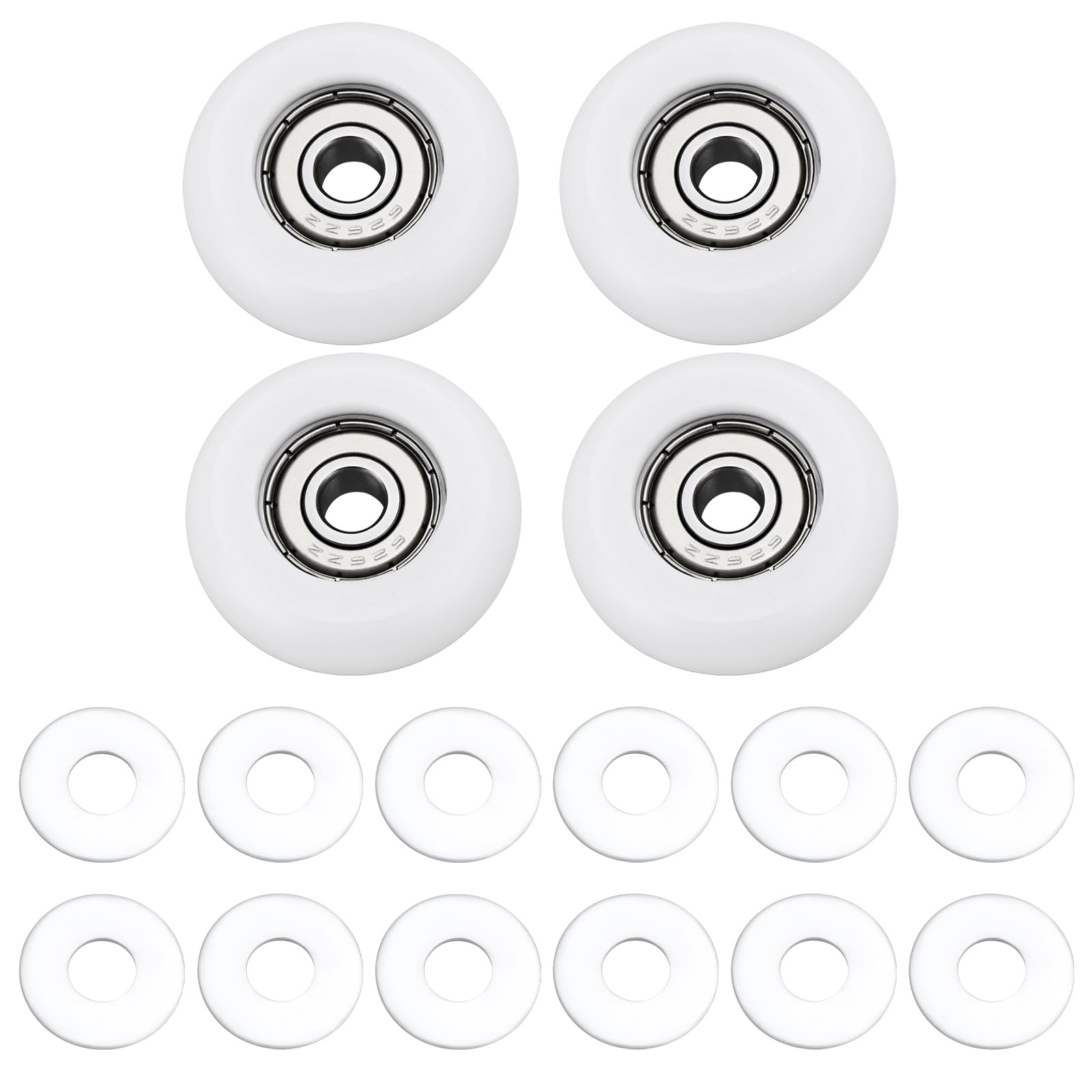1 Satz gefräste Räder, 626Z, Kugellager, 6 x 32 x 11 mm, Fitnessgeräte, Kugellager mit Abstandshaltern, kompatibel mit Total Gym Rädern/Rollen 2000, 3000, 3000 XL