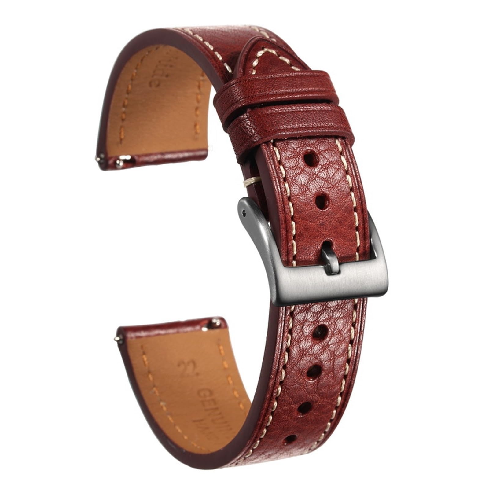 Italien Echtes Kuhleder Uhrenarmband für Mann Vintage Soft Wrap Handgemachte Leder Uhrenarmbänder Schnellverschluss 22mm18mm20mm