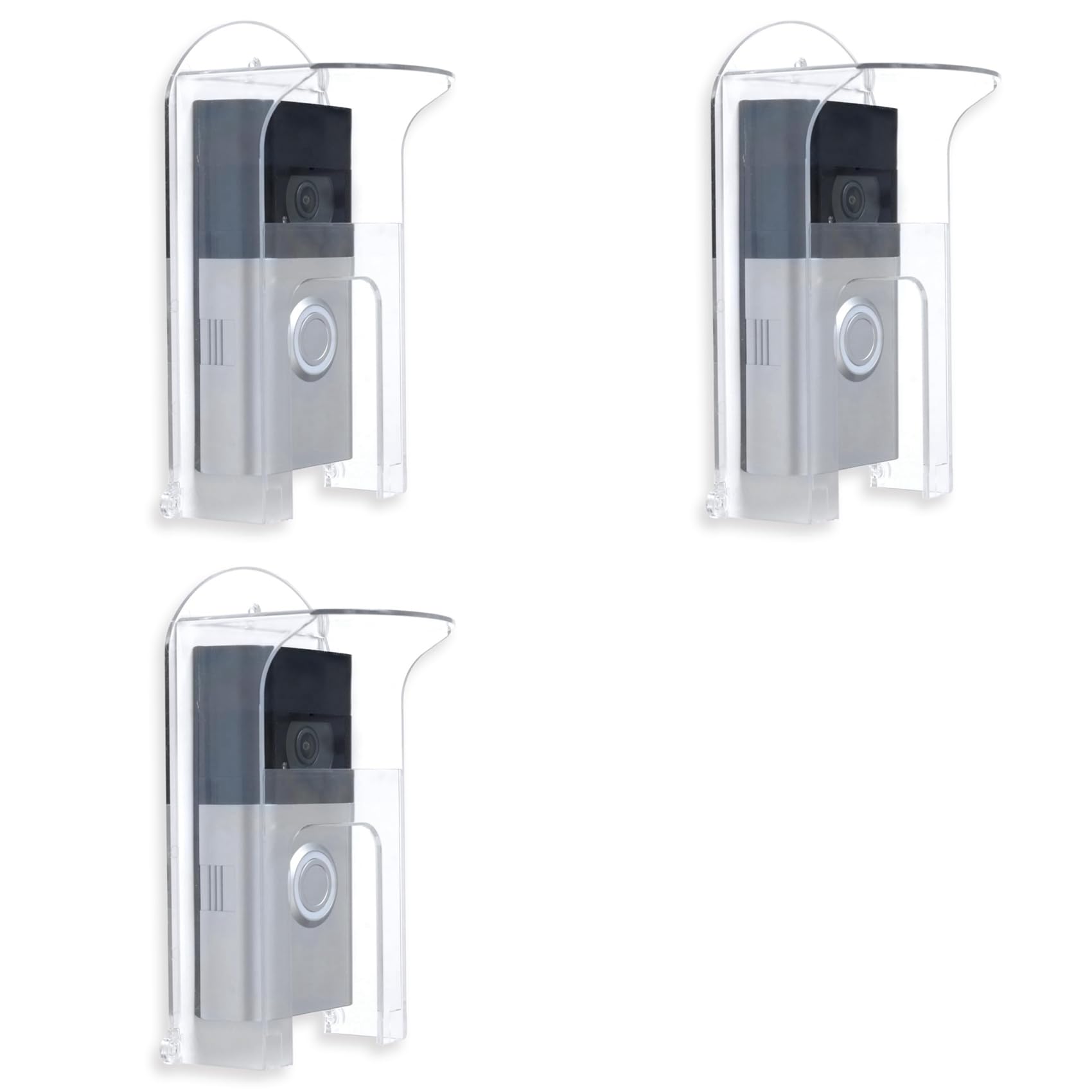 Jnchdghwa Transparent 3X Plastic Doorbell Rain Cover Suitable For Ring Models Doorbell Waterproof Protector Shield Video Doorbells