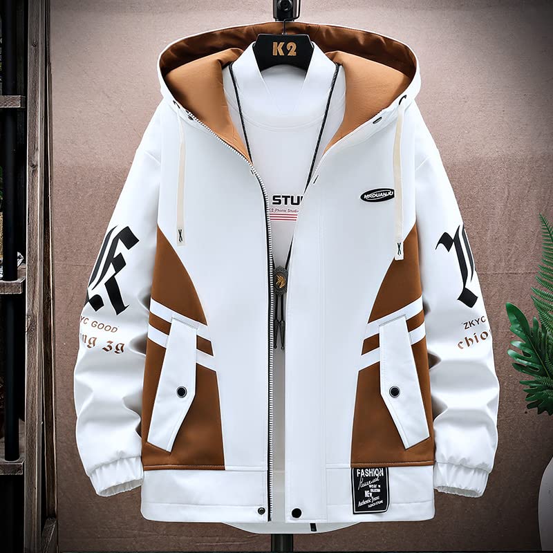 AAPAH Spring Hooded Jacket Men Outwear Male Patchwork Color Streetwear Comfortable Casual Clothing Plus Size4