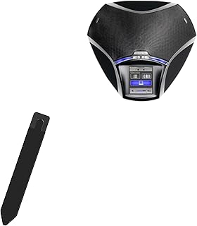 BoxWave Stylus Pouch Compatible with Konftel 55 - Stylus PortaPouch, Stylus Holder Carrier Portable Self-Adhesive for Konftel 55 - Jet Black