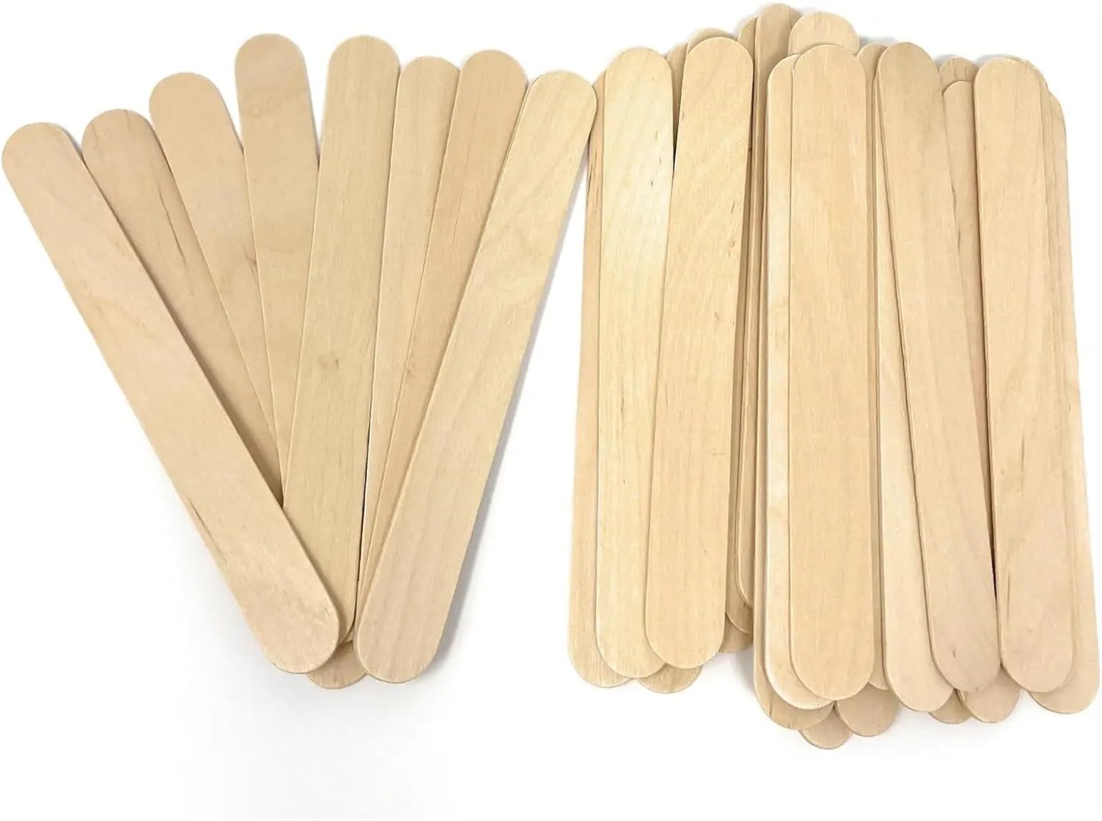 Palos Madera Manualidades 500 palitos de Helado Multiusos de Madera de 6 Pulgadas for Manualidades, Cera for Helado, depresor de Lengua, palitos de Madera