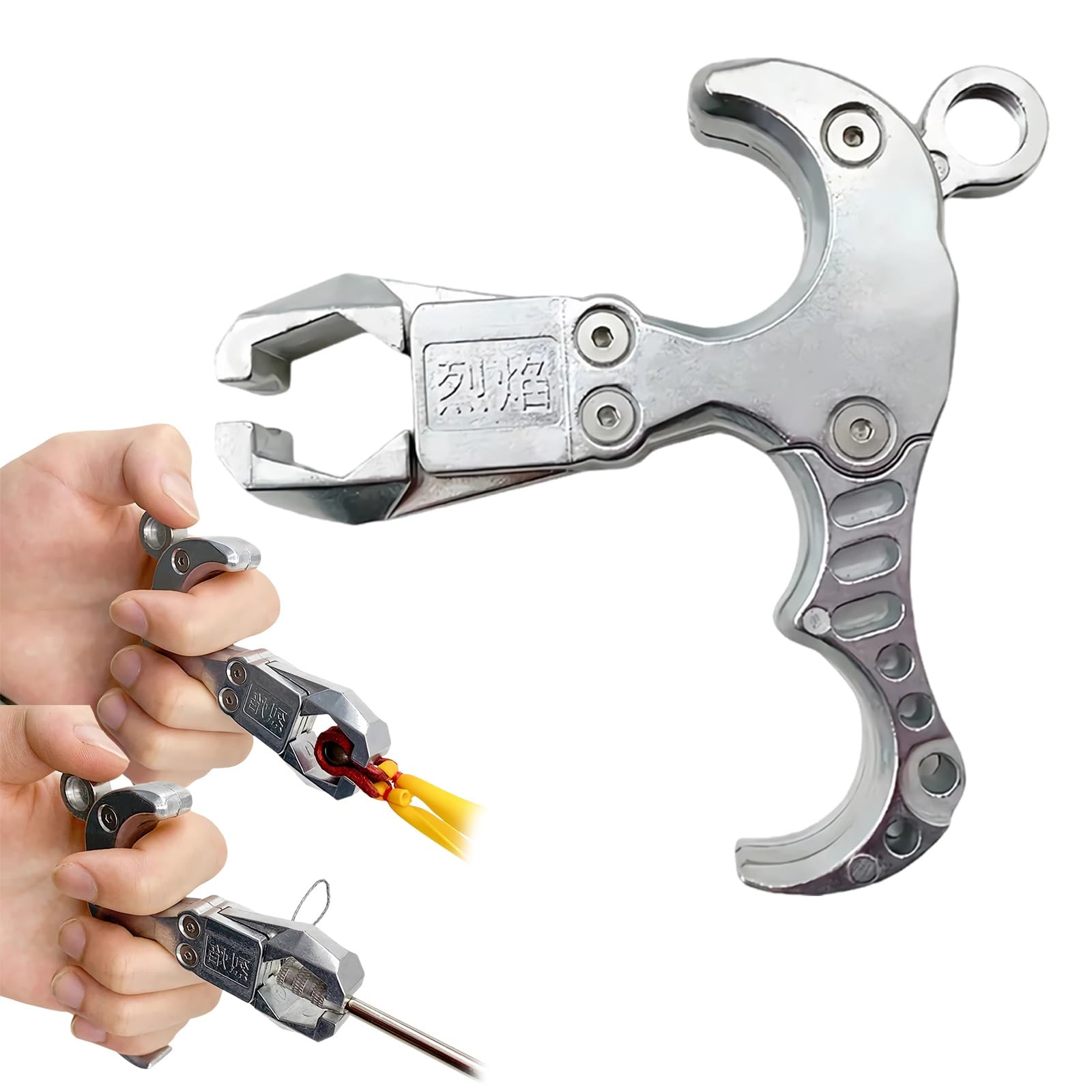 Dispositivo di Rilascio per Fionda Portatile in Acciaio Inossidabile Impugnatura di Rilascio per Fionda Accessori per Tiro a Segno e Pesca Freccette per Tiro a Segno