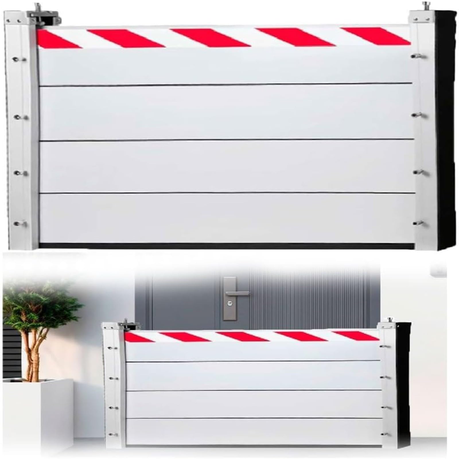 Paratia Antiallagamento Per Porta Esterna L 135cm H 20cm Barriera Anti Acqua Riutilizzabile Barriera In Alluminio Anti-Allagamento Paratia Antiallagamento Per Porta Paratia Antiallagamento Garage