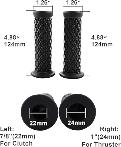 Miniatura 19 de AnXin Motocicleta 7/8 "Manillar Cafe Racer Ace Clubman Estilo Manillar 22MM Universal Para Bobber Aplicación Personalizada Negro Negro -,Barra negra