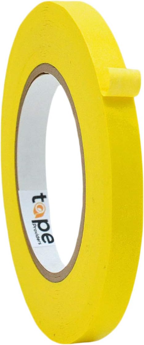 WOD CFTC6 Console Artist Tape Made in USA Yellow, 1/2 inch x 60 yds. Flatback Paper Marking/Labeling Tape Residue Free, for Watercolor Paper to Prevent Tearing