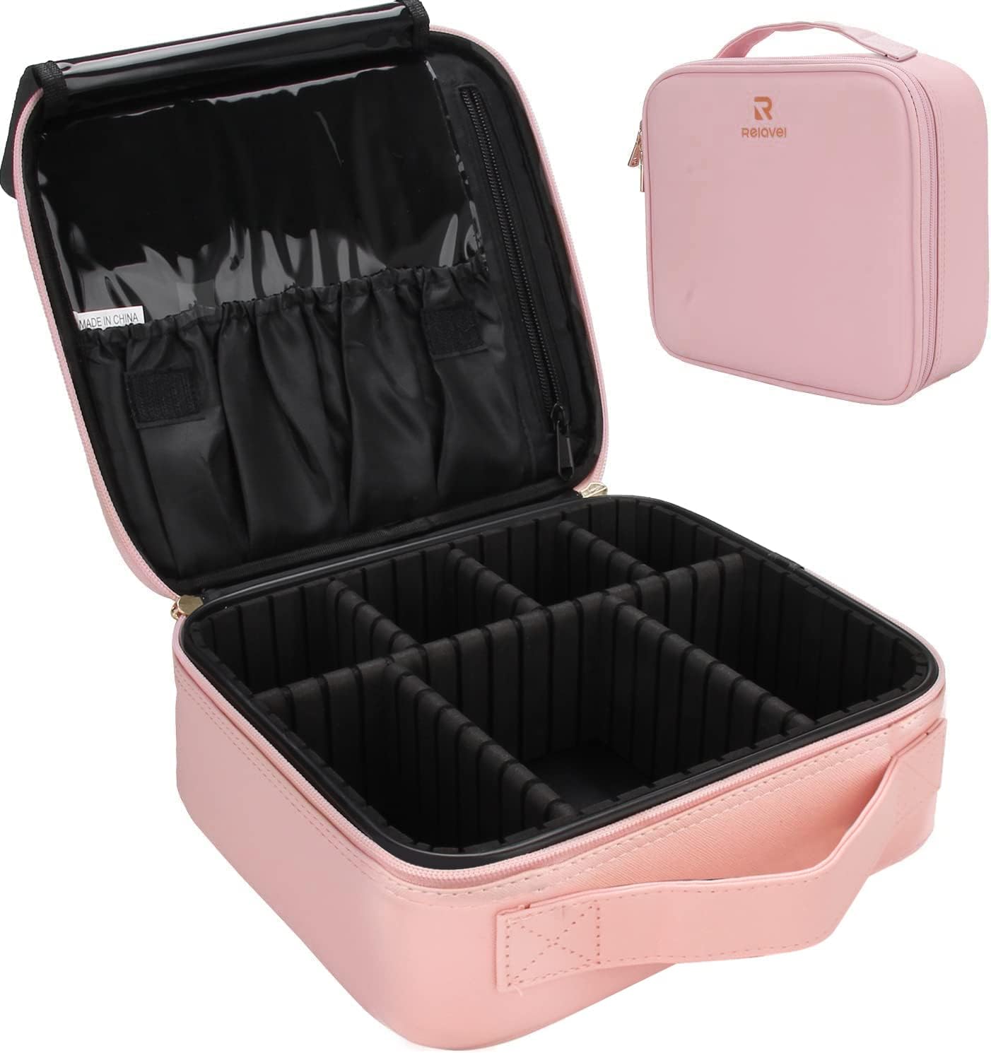 Relavel Travel Makeup Train Case Makeup Cosmetic Case