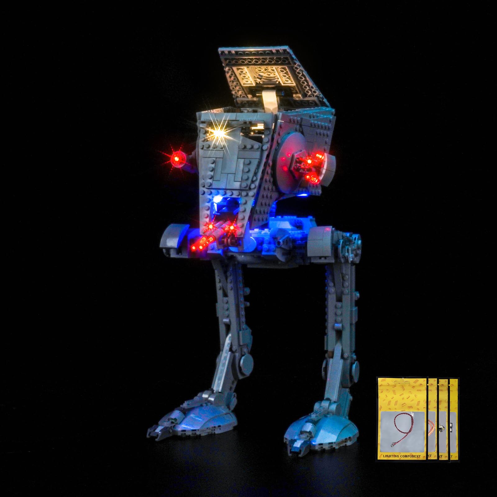 LocoLee Led Light Set Compatible with Lego 75417 AT-ST Walker Led Decoration Lighting Kit Compatible with Lego 75417 Building Blocks Model,Only Lights Set,No Model - Image 2