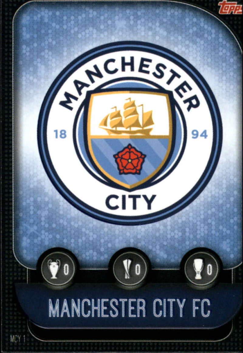 2019-20 Topps UEFA Champions League Match Attax #MCY 1 David Silva MANCHESTER CITY FC LOGO Official Futbol Soccer Trading Card Game Playing Card