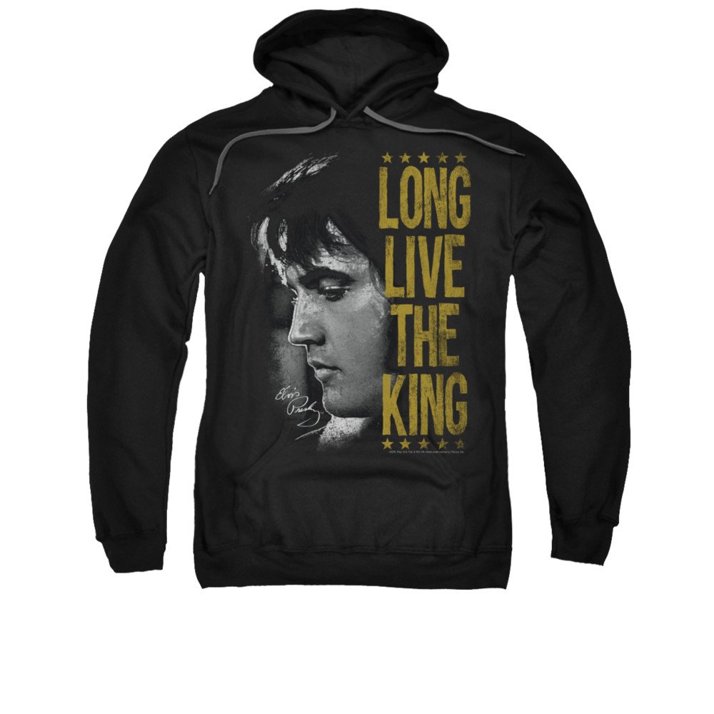 Elvis Presley 1960's The King of Rock Long Live The King Adult Pull-Over Hoodie