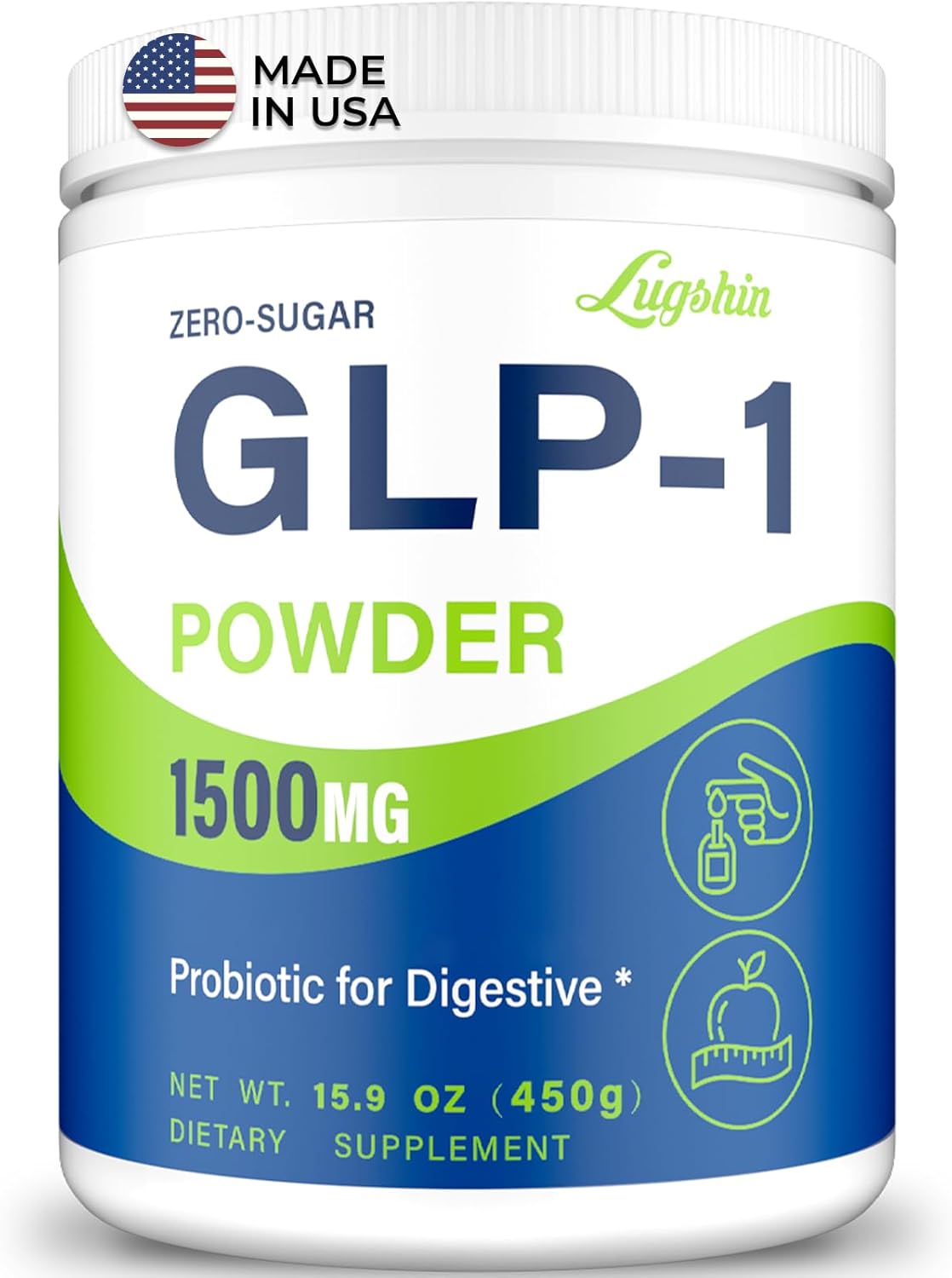 (EXP:7/27)GLP-1 Supplement, GLP1 Supplements Women Naturally Gut GLP 1 Powder 1500MG Boosting Prebiotic Mix with Akkermansia Muciniphila Probiotic & High Fiber for Digestion, Energy, Overall Health, No Fillers