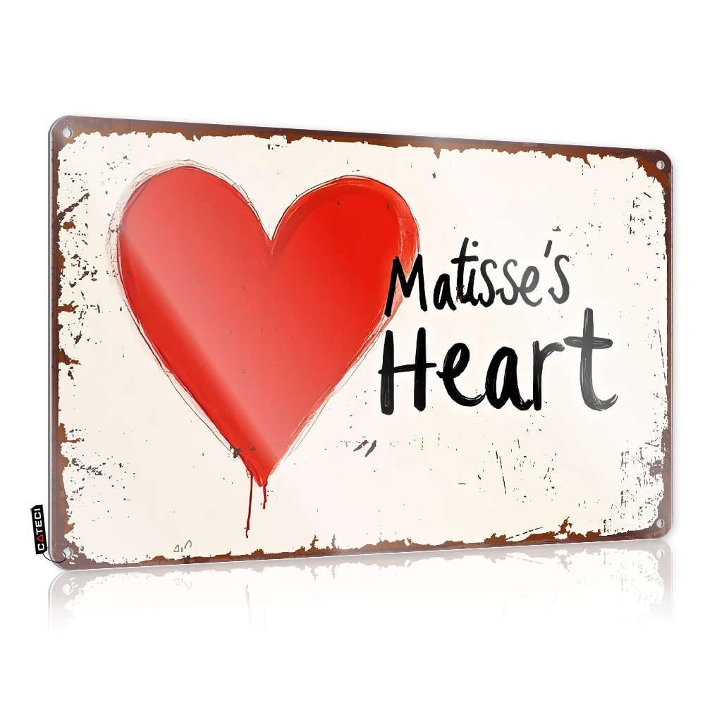 Door Limit Vintage Wall Art | Matisse's Heart Quality Decorative Wall Art Ready To Hang For Mancave(30X40CM)