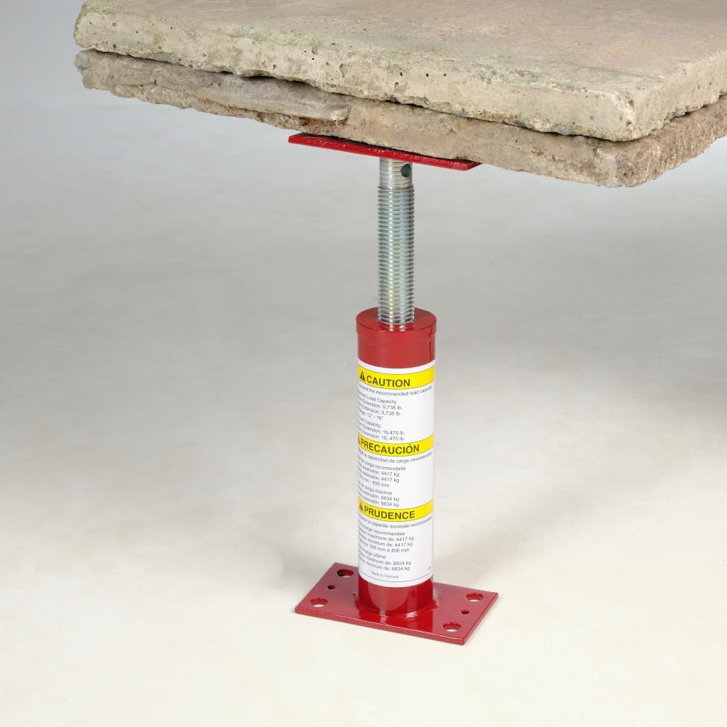 Adjustable Basement Support Jack, 12-16 Inch Height Range, Floor Lifting Beam Brace for Crawlspace Leveling and Cellar Ceiling, Screw Pole Jack
