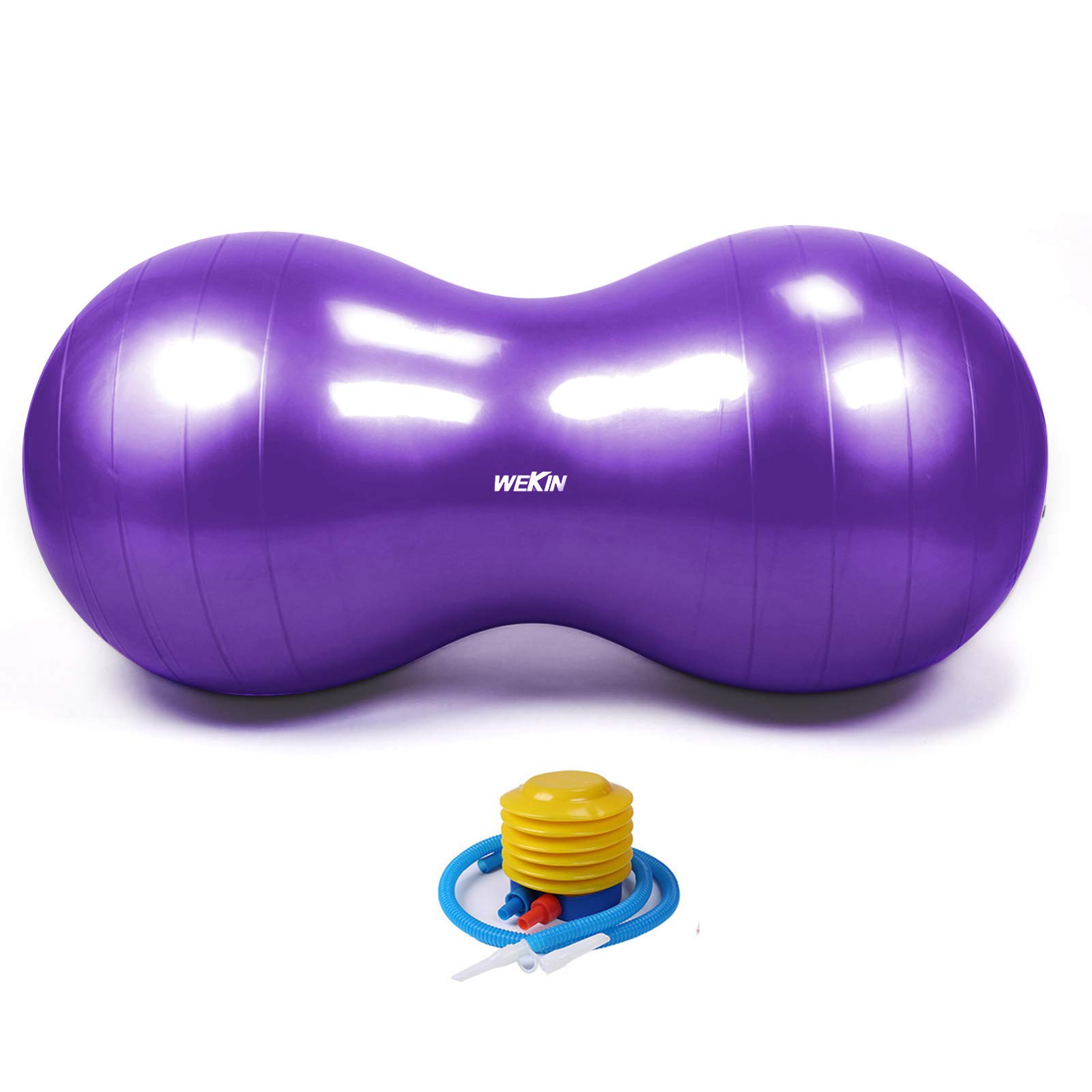 Photo 1 of Physio Roll Therapy Fitness Excercise Peanut Ball for Balance, Labor Birthing, Muscle Tension, Back Pain Relief, Dog Training, Home Exercise & Yoga Programme purple 50*100cm