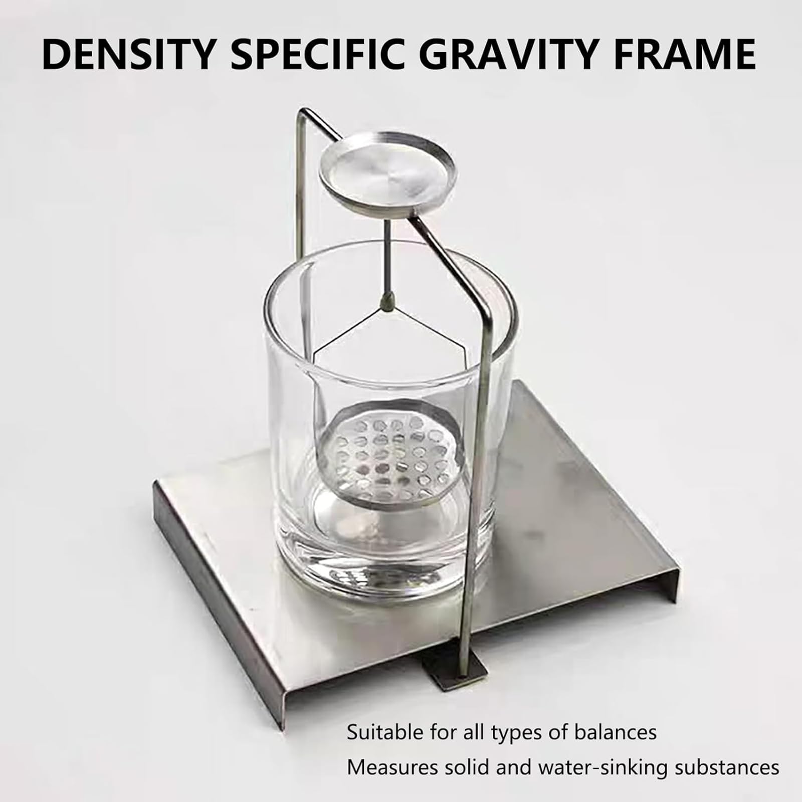 Kit de determinación de densidad, detección de densidad hidrostática de jade y piedras preciosas, báscula de precisión para sólidos y líquidos con marco de gravedad específica, evaluación