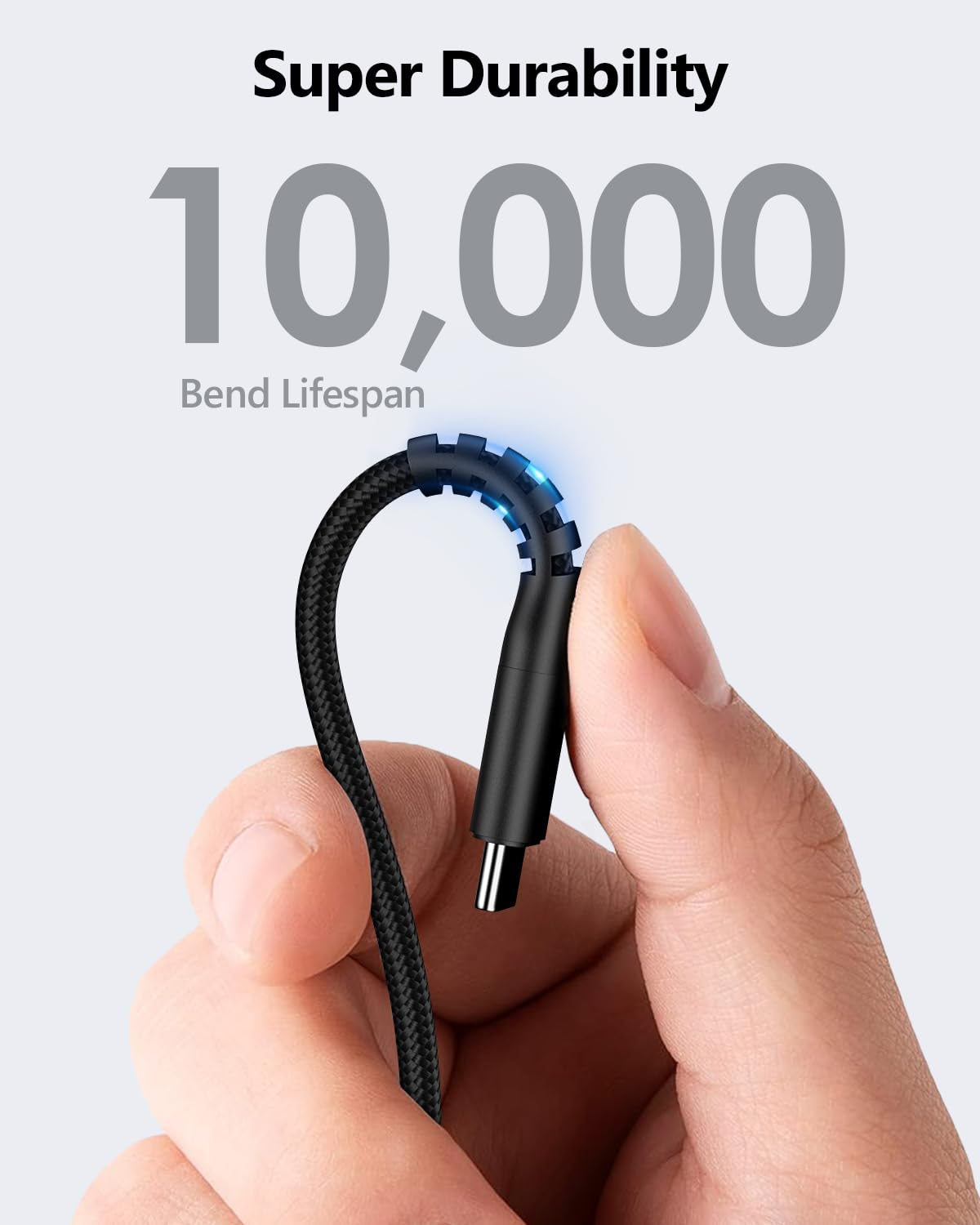 SUNGUY USB Type-C 3.1 Gen 2 Cable Fast Charge 3A And 10Gbps Transfer, Nylon Braided 0.5m, Compatible With Galaxy S21, S20, S10E, Note 20, Pixel - View #9