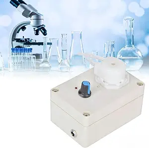 Mini Peristaltic Pump, 50/60Hz Adjustable Flow Liquid Dosing Pump with Adapter, US Plug 110-240V