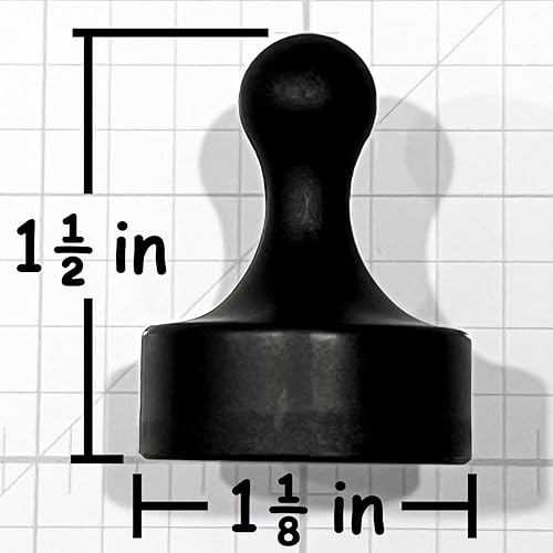 Miniatura 3 de GLASSBOARD STUDIO Potentes imanes de neodimio, en forma de peón, fuerte imán para neverarefrigerador y pizarra blanca, ideal para oficina, cocina,