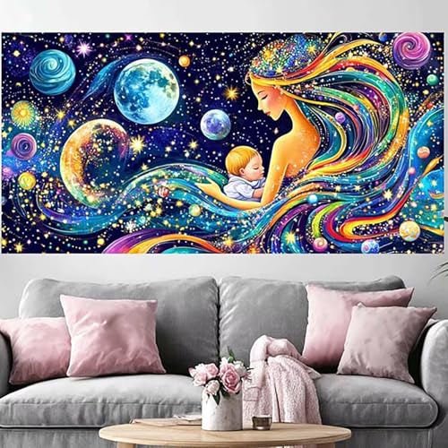 Diamond painting adulte grand format 100x200cm abstrait