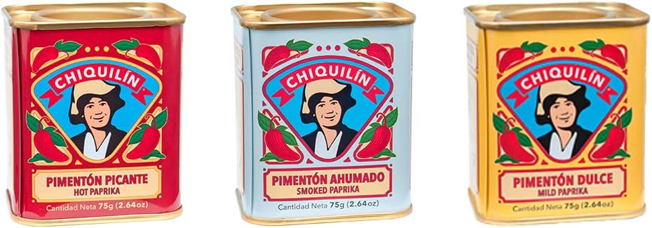 Chiquilin Mild, Smoked and Hot Spanish Peppers Set (Pack of 3)