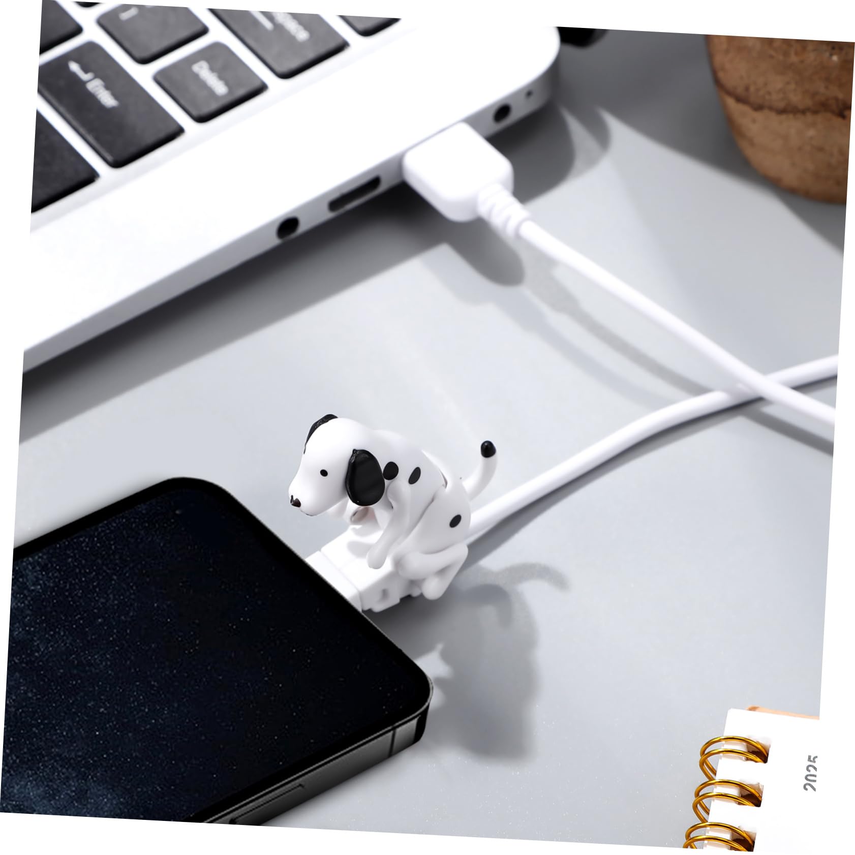 Gadpiparty 5piezas Cargador Type-c Divertido Diseño De Perro Movible Cable De Carga Rápida y Duradero Para Dispositivos Usb Accesorio Creativo y Práctico Para