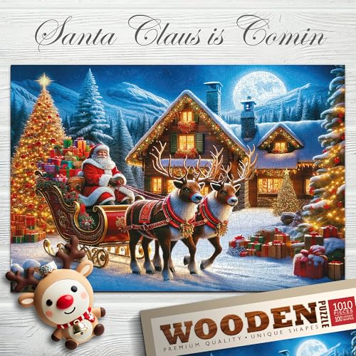 WOODEN.CITY Santa Claus is Comin’ Holzpuzzle für Erwachsene, 1000 Teile – Ansicht 5