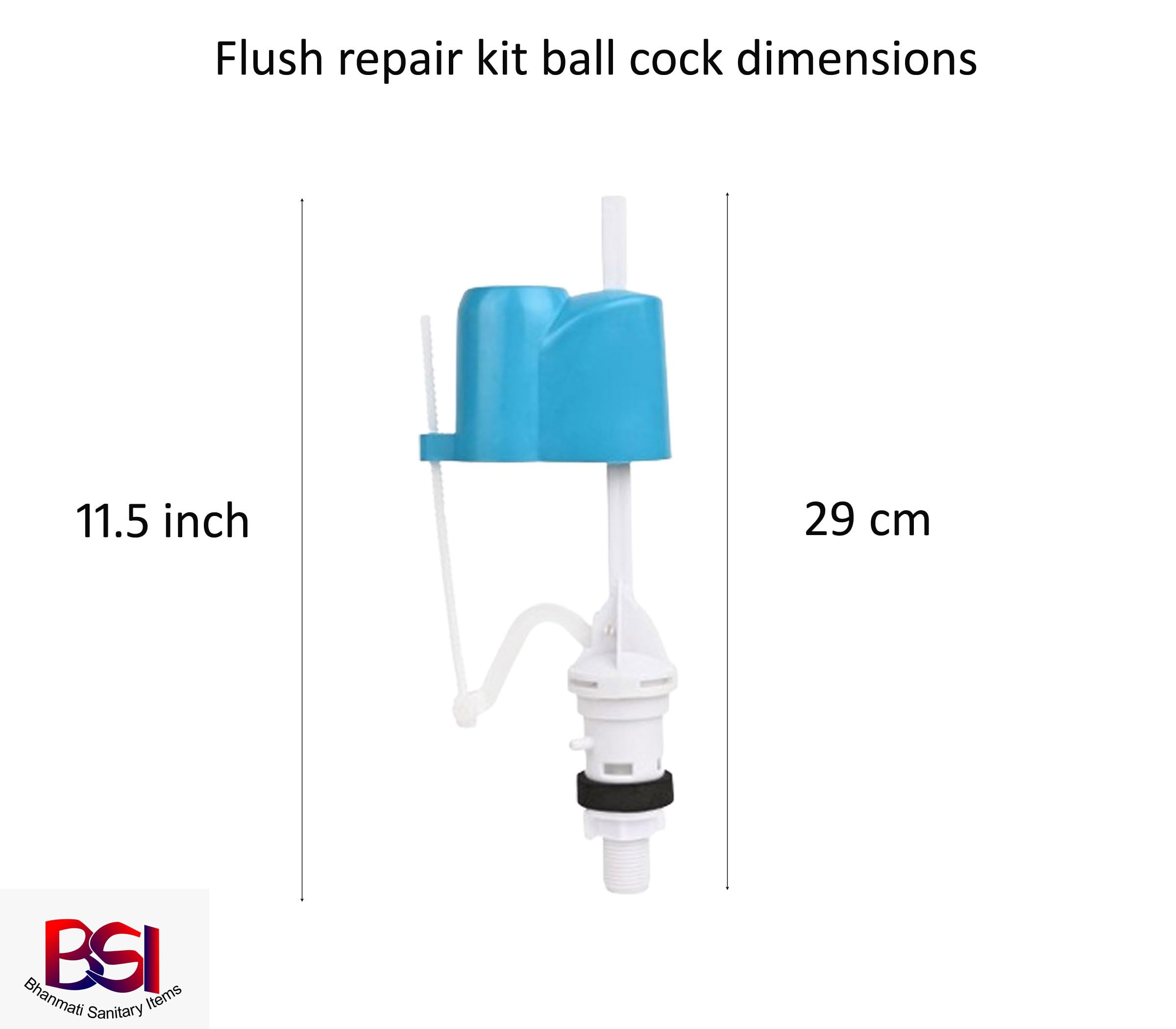 BHANMATI SANITARY ITEMS Water-Saving Toilet Repair Kit, Dual Flush Valve-Siphon, 8.26 Inch, 6-10" Adjustable Fill Valve, 55 mm ABS Push Button (USE FOR SINGLE PEICE SEAT) Set of 1 1