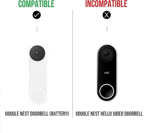 Miniatura 7 de Wasserstein Soporte horizontal ajustable solo compatible con el timbre Google Nest (batería) (no para versión con cable de 2 generación)