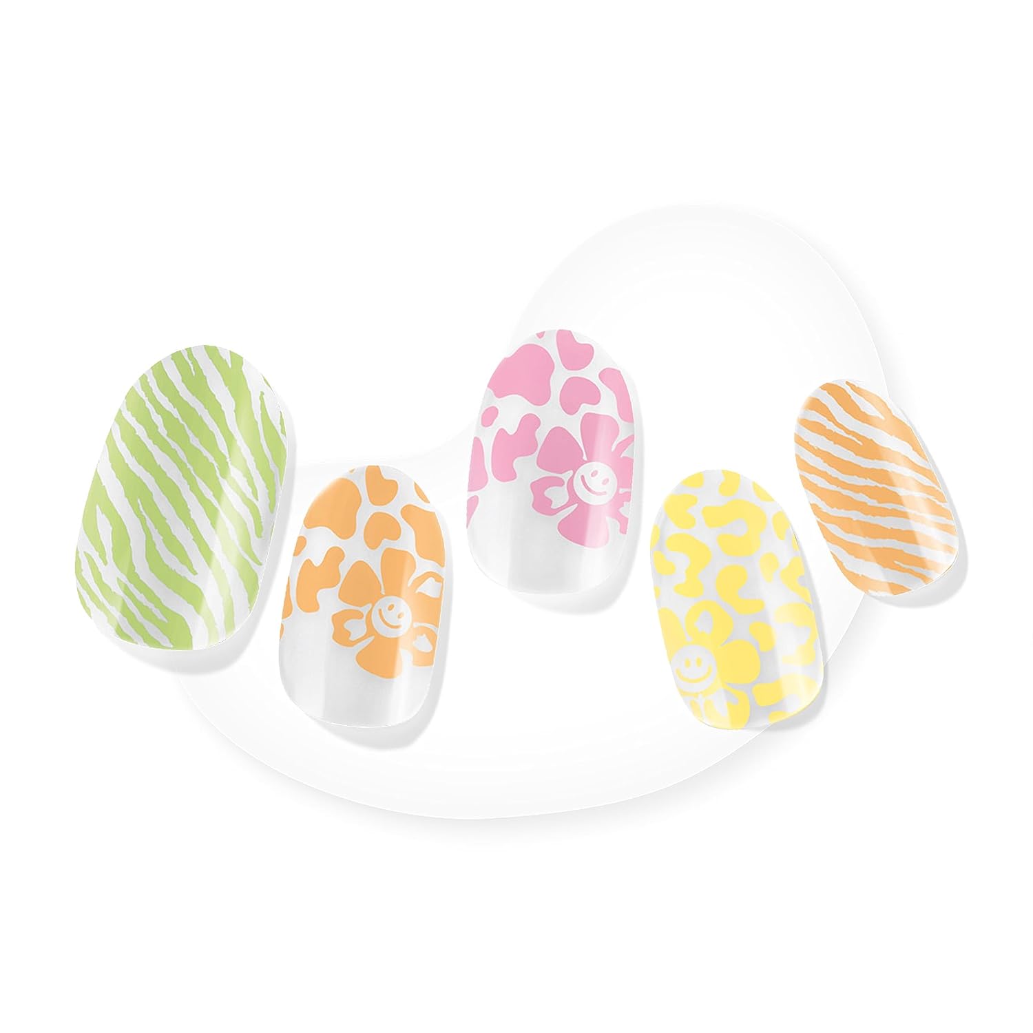 Dashing Diva Glaze Nail Strips -Wild Thang | Works with Any LED Nail Lamp | Long Lasting, Chip Resistant, Semicured Gel Nail Strips | Contains 34 Salon Quality Nail Wraps, 2 Prep Pad, 1 Nail File