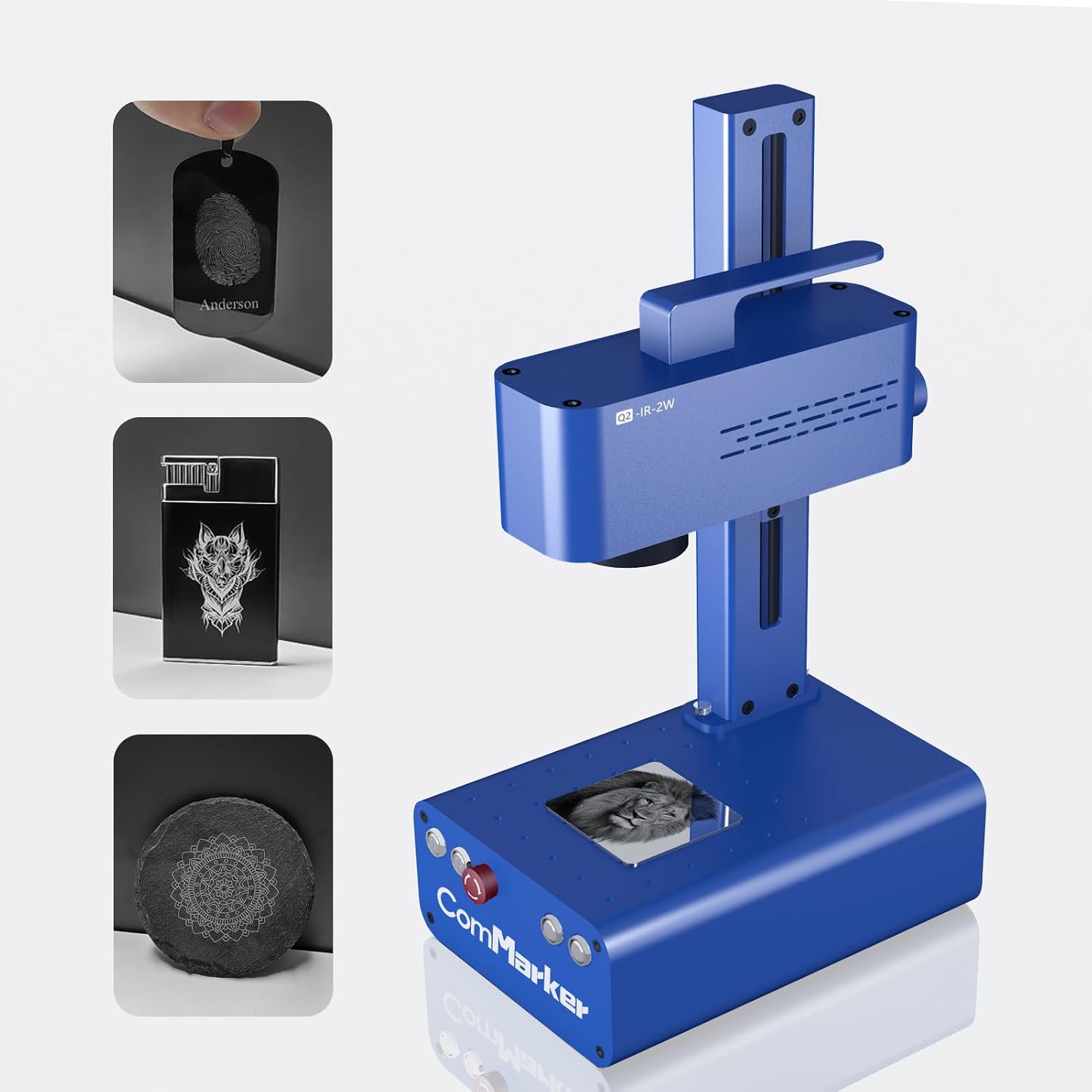 ComMarker Fiber Laser Engraver & Cutter, 2W Q2 IndustrialGrade Laser