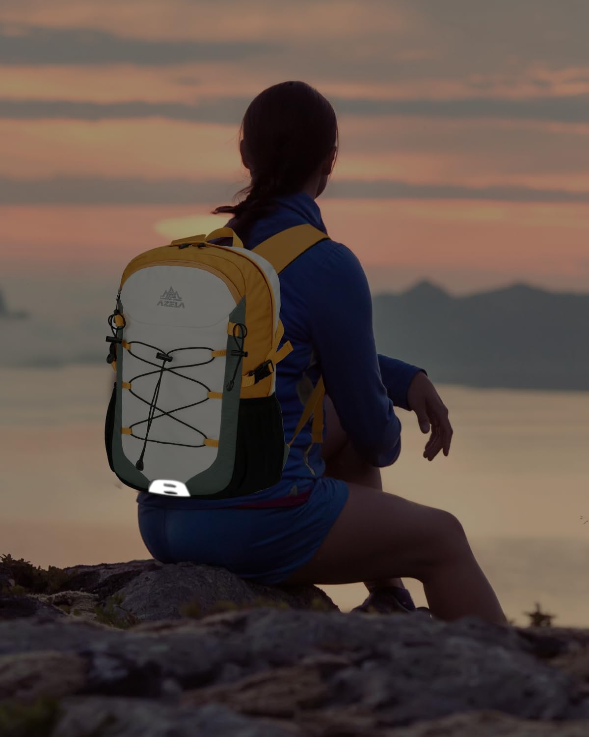 20L Small Lightweight Hiking Backpack with Chest Strap for Men Women, Outdoor Daypack for Travel, Green