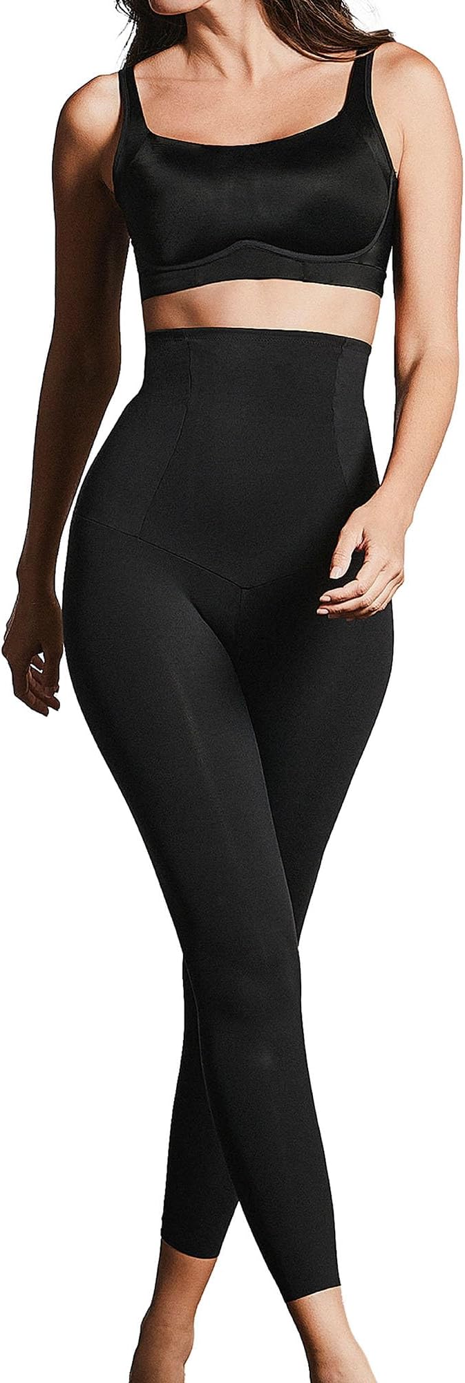 High Waisted Tummy Control Leggings for Women - Waist Compression Shapewear