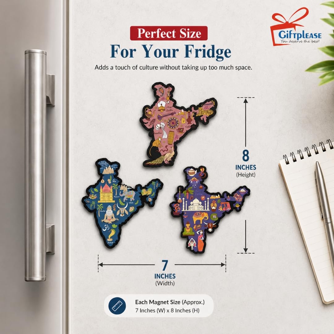 India Fridge Magnets - Set of 3 | Travel Decor -4 India Fridge Magnets - Set of 3 | Travel Decor -4