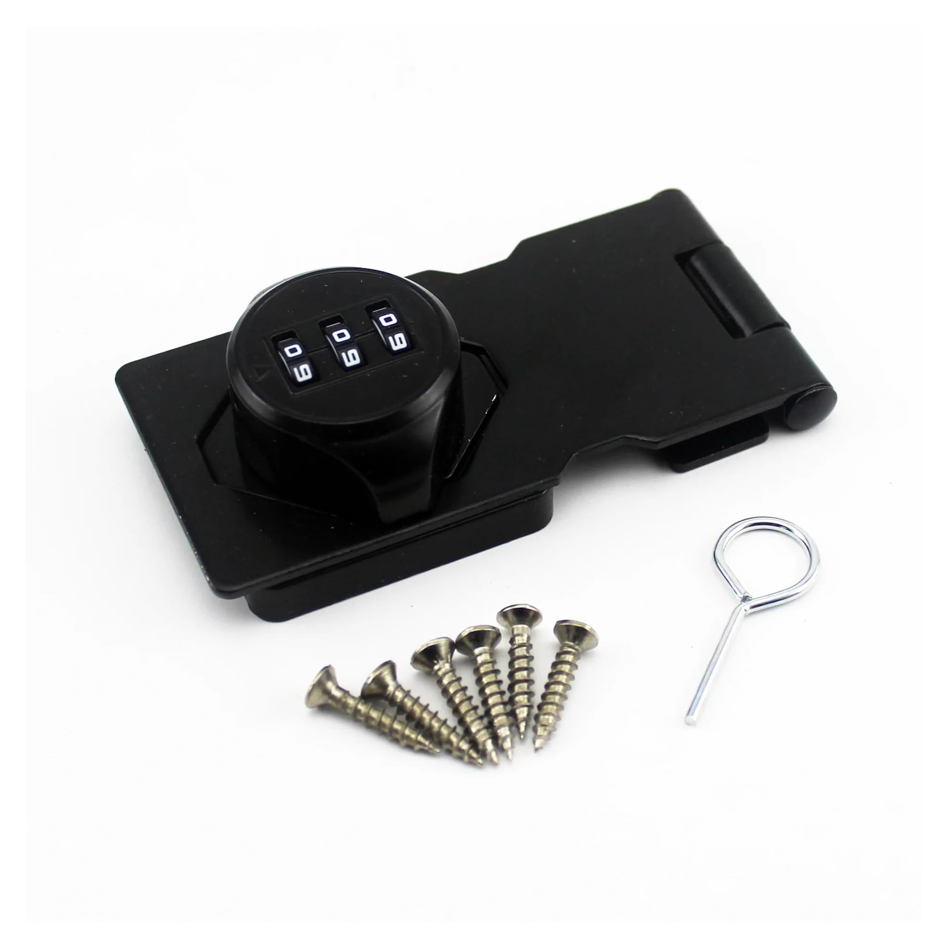 Password wardrobe tool box lock plate password multi-function(Black)
