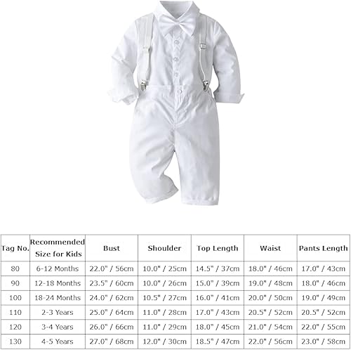 Miniatura 6 de IMEKIS Traje de Navidad para bebés y niños, camisa con corbatín, mameluco, tirantes, pantalones cortos, para boda, fiesta de cumpleaños, esmoquin,
