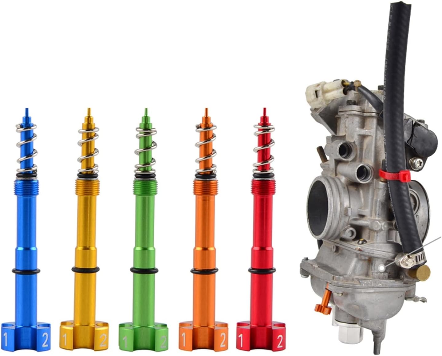 Carburettor Carb For Suzuki RM-Z250 RM-Z450 CNC Air Fuel Mixture Screw Carburetor Adjusters Carburetor (Color : Blue)