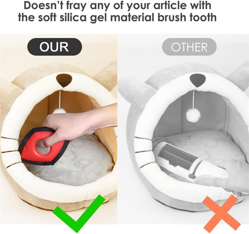 Pet Hair Remover Cat Cleaning Device Carpet Sofa Car Detail Scraper Dog Lint Removal Silicone Brush(D)