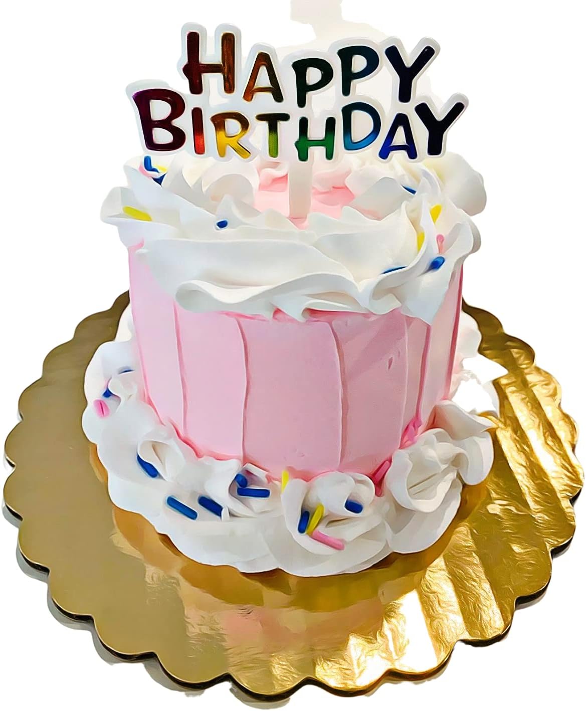 Fake Cake Pink Mini Birthday Cake Handmade by Dezicakes- Fake Cake -Artificial Cake