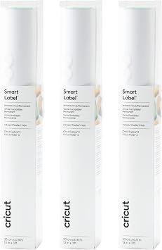 Cricut Smart LabelTM Writable Vinyl Permanent, 3-Pack of 3ft Rolls 13"x36", White