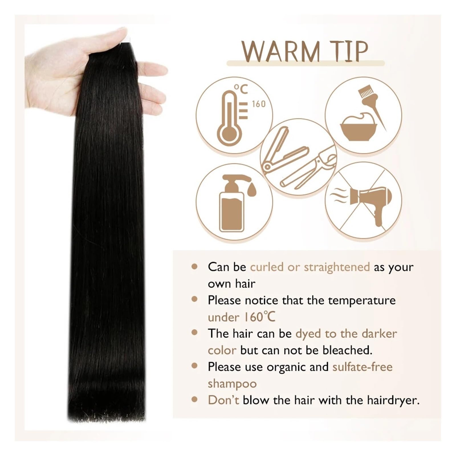 Extensions De Cheveux Humains À Bande Adhésive Full Shine, 20 Pièces, Trame, Colle Couleur Unie Pure Facile à Utiliser(14 inches,4 Medium Brown)