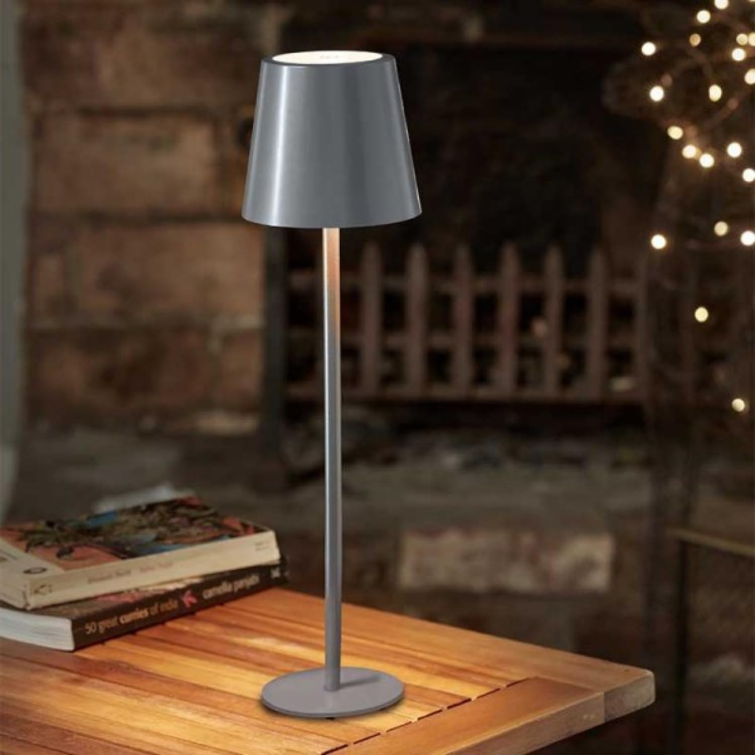 Marco Paul Slate Wireless Lamp Touch Lamps Bedside Lamps with USB Charging Port 3 Lighting Modes Lights for Bedroom Desk Light 2400 Mah Rechargeable Table Lamp LED Rechargeable Light