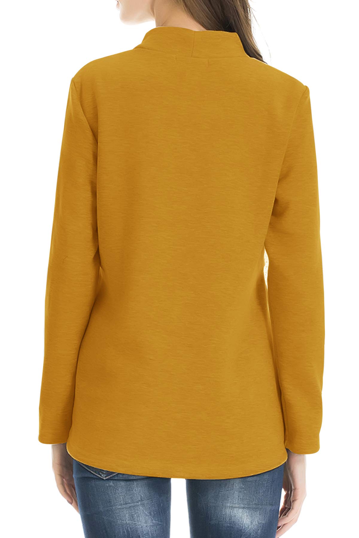 Smallshow Tops de Lactancia de Lana Ropa de Lactancia Materna de Manga Larga de Invierno para Mujer,M Yellow
